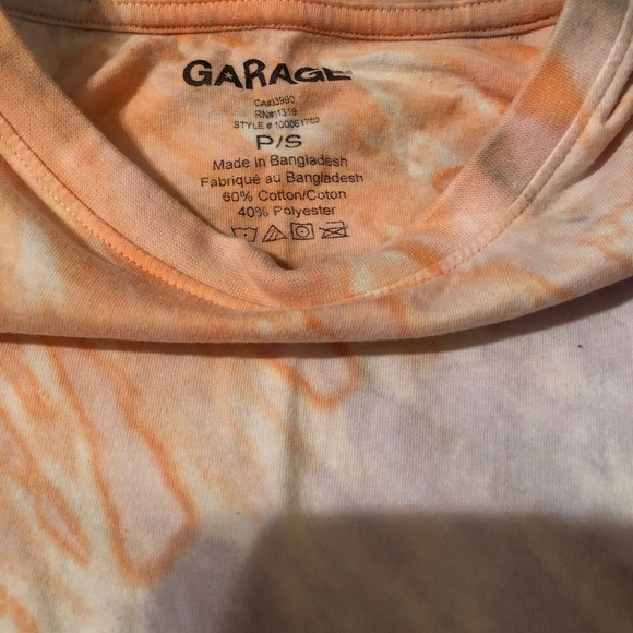 Garage Clothing Oversized Short Sleeve Tie Dye Top - Picture 3 of 5